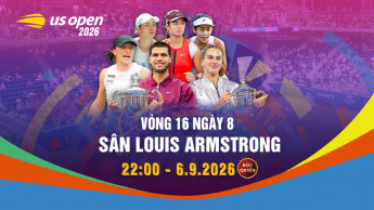 US Open Tennis Championships 2026  Vòng 16 ngày 8 sân Louis Armstrong