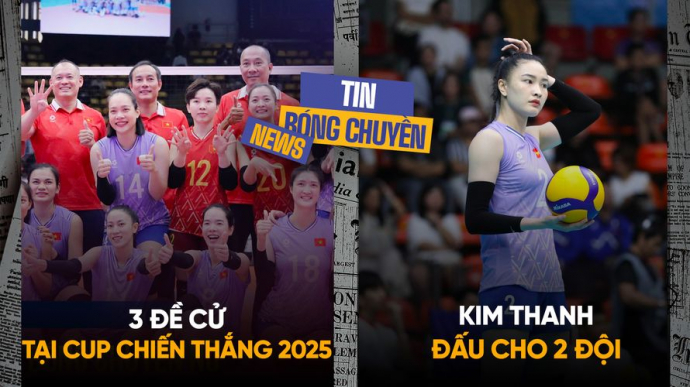 Tin Bóng Chuyền: Bóng chuyền nữ có 3 đề cử tại Cúp Chiến Thắng 2025; Kim Thanh đấu cho 2 đội